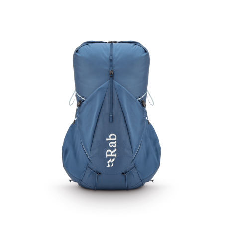 Rab Muon 40L UL Wanderrucksack Damen Tempest Blue von vorne betrachtet
