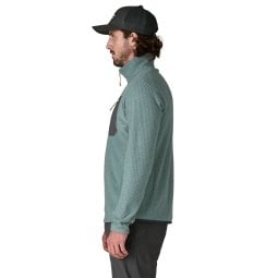 Patagonia R1 Air Zip-Neck Fleece Pullover für Herren Seitenansicht Blue Sage