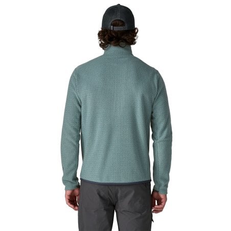 Rückansicht des Patagonia R1 Air Zip-Neck Fleece Pullovers mit Kragen