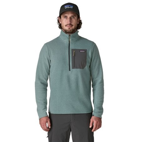 Frontansicht Patagonia R1 Air Zip-Neck Fleecepullover Blue Sage