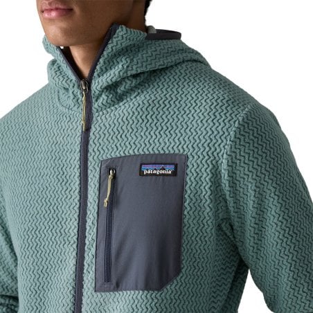 Patagonia R1 Air Full-Zip Hoody Herren Fleecejacke Blue Sage mit Brusttasche