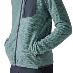 Patagonia R1 Air Full-Zip Hoody Herren Fleecejacke Blue Sage mit bequemen Handwärmer Taschen