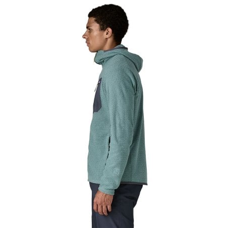 Seitenansicht Patagonia R1 Air Full-Zip Hoody Herren Fleecejacke Blue Sage