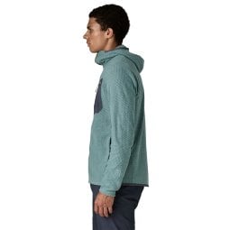Seitenansicht Patagonia R1 Air Full-Zip Hoody Herren Fleecejacke Blue Sage
