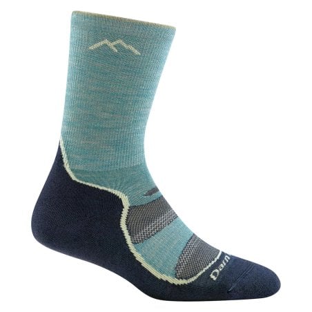 Darn Tough Light Hiker Micro Crew Socke Damen Wandersocken mit Merinowolle in der Farbe Aqua