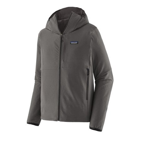 Patagonia R1 TechFace Hoodie Fleecejacke in der Farbe Forge Grey