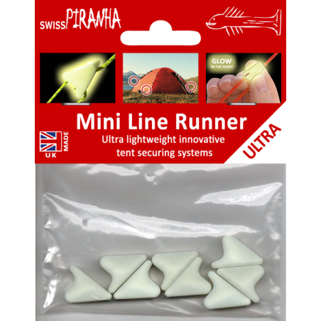 Swiss Piranha Leinenspanner Glow in the dark verpackt für 1-3 mm Schnüre