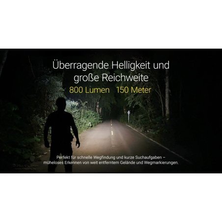 Nitecore HA27 UHE Stirnlampe mit maximal 800 Lumen und 150 m Leuchtweite