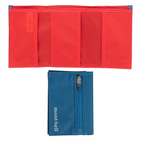Montbell Trail Wallet mit rot-orangener Innenseite