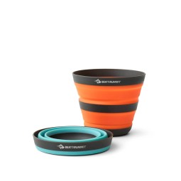 Sea to Summit Frontier UL Collapsible Cup eingeklappt und ausgeklappt nebeneinander