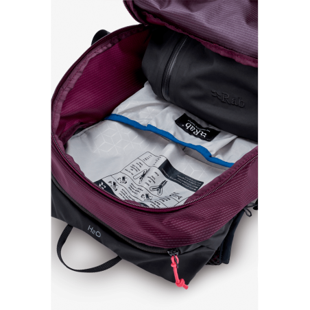 Rab Nitron 25 UL Tagesrucksack Innenansicht mit Trinkblasenfach