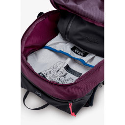 Rab Nitron 25 UL Tagesrucksack Innenansicht mit Trinkblasenfach