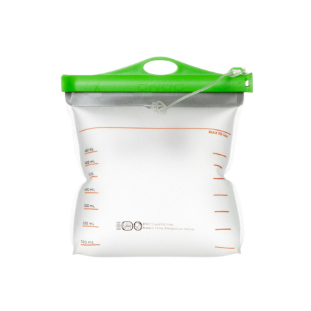 Skala auf der Rückseite des Cnoc Buc Food Bags mit 650ml Inhalt Green