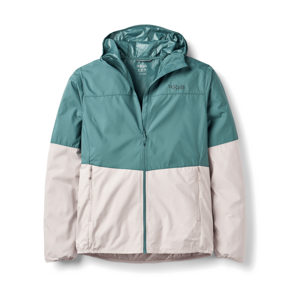 Rab Windgather Hoody Softshelljacke in der Farbe Sage Pebble