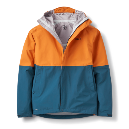 Rab Firewall Regenjacke 3-Lagen Hardshell Dark Melba/Tempest Blue