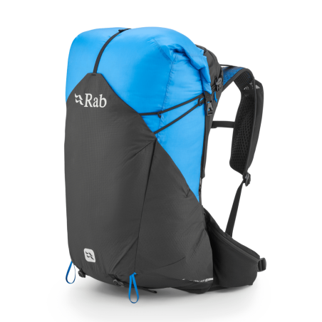 Rab Syclon XP 40 wasserdichter Rucksack Black/Maya Blue
