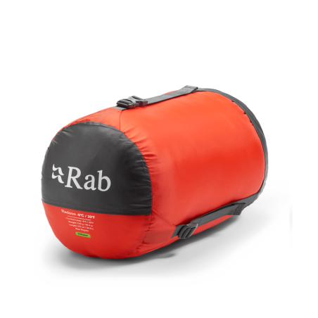 Rab Radeon -6 Kunstfaserschlafsack Packsack liegend