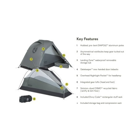 Nemo Dragonfly OSMO Bikepack 1P Zelt mit Haupt Features