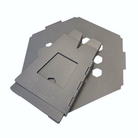 Vargo Hexagon 2 Titan Holzofen mit hexagonaler Bodenplatte und eingeklappten Seitenwänden