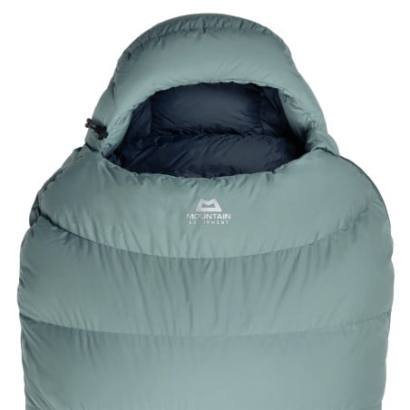 Mountain Equipment Classic 350 Daunenschlafsack Ansicht oberer Bereich mit Kapuze