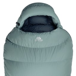 Mountain Equipment Classic 350 Daunenschlafsack Ansicht oberer Bereich mit Kapuze