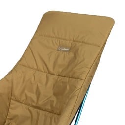 Helinox High Back Seat Warmer Modell Sunset und Beach Chair Seite mit Farbe Tan
