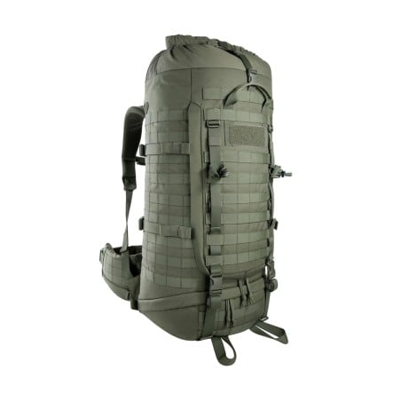 Tasmanian Tiger Base Pack 60 FO Rucksack ohne Deckelfach abgebildet mit Rollverschluss