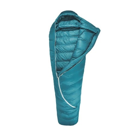 Grüezi Bag DownWool Subzero 2.0 Mumienschlafsack Regular stehend geöffnet
