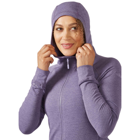 Rab Nexus Hoody Fleecejacke Damen mit eng anliegender Kapuze - Helm tauglich