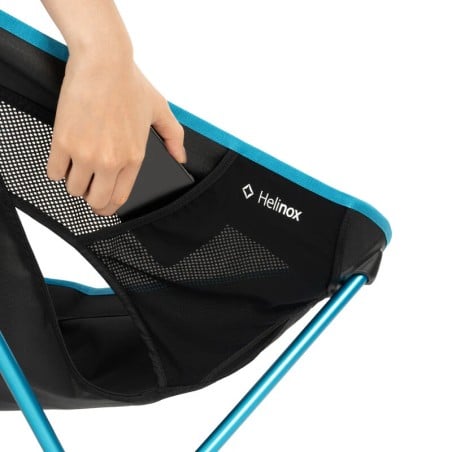 Helinox Sunset Chair (re) Black Campingstuhl mit Seitentasche für Smartphone, etc.
