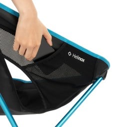 Helinox Sunset Chair (re) Black Campingstuhl mit Seitentasche für Smartphone, etc.