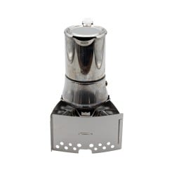 Trangia Pan Stand auf dem Triangle montiert für schmaleren Durchmesser