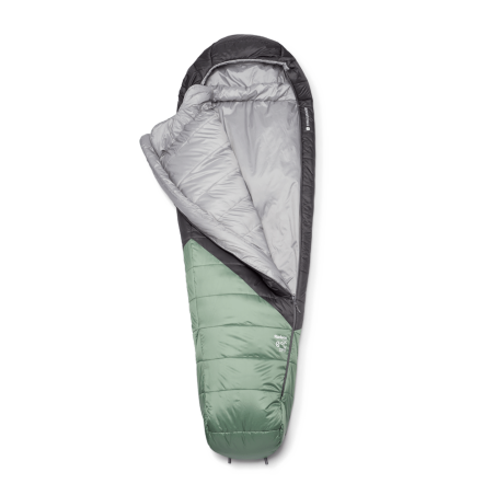 Rab Radeon 0C Damen Kunstfaserschlafsack geöffnet