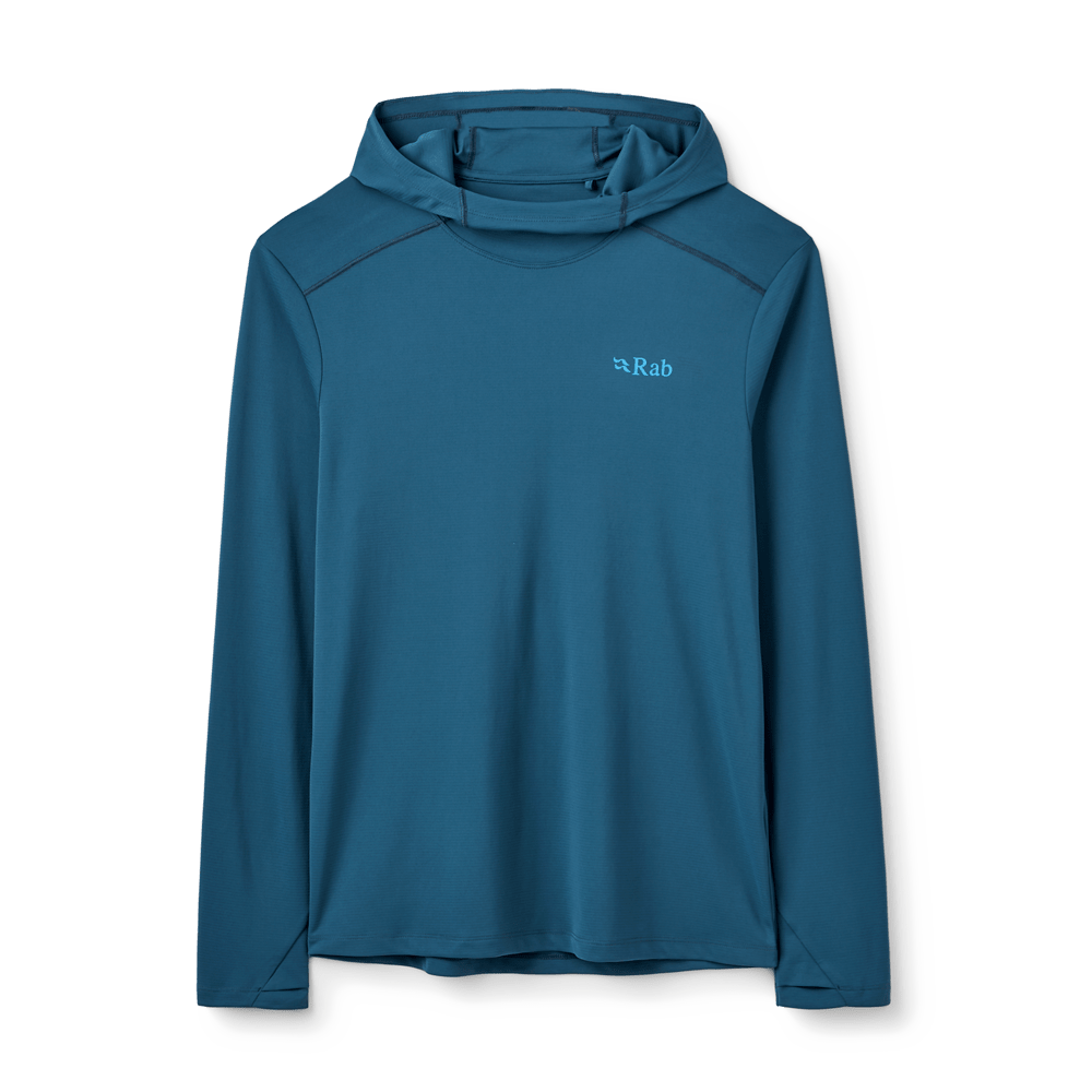 Rab Force Hoody UV-Schutz Langarmshirt Tempest Blue