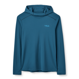 Rab Force Hoody UV-Schutz Langarmshirt Tempest Blue
