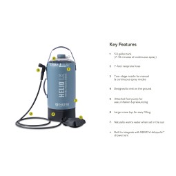 Nemo Helio LX Pressure Shower mit Key Features