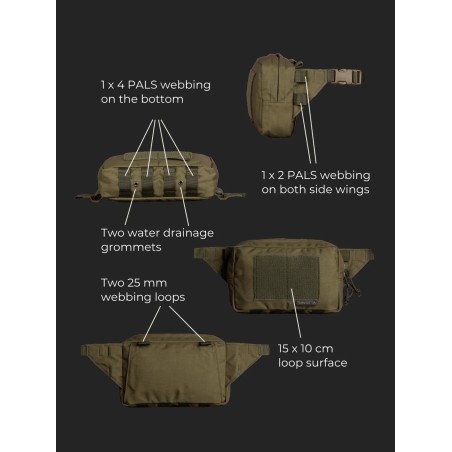 Features der Savotta Suur-Kukkaro Hip Pack Hüfttasche