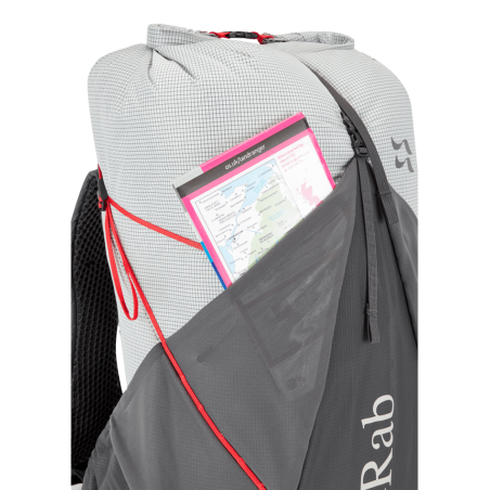Rab Muon 40L Wanderrucksack mit elastischer Fronttasche z. B. für Wanderkarten