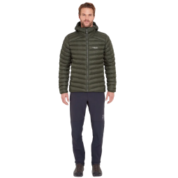 Rab Cirrus Alpine Isolationsjacke Army von Model getragen Frontansicht