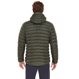 Rab Cirrus Alpine Isolationsjacke Army von Model getragen Rückansicht