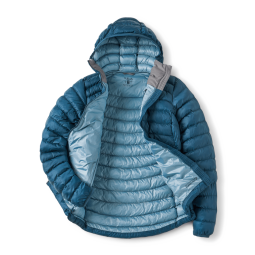 Rab Cirrus Alpine Isolationsjacke Damen Tempest Blue geöffnet