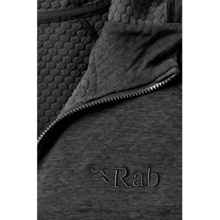 Rab Nexus Hoody Fleecejacke in der Farbe Black Blick auf die Innenseite
