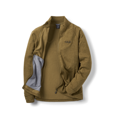 Rab Nexus Fleecejacke Herren Oak geöffnet
