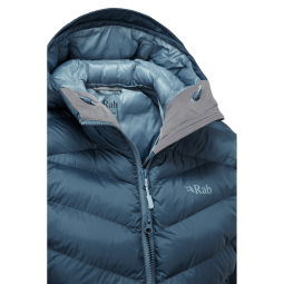 Rab Nebitron Pro Isolationsjacke Damen Orion Blue mit weicher Kragen Innenseite
