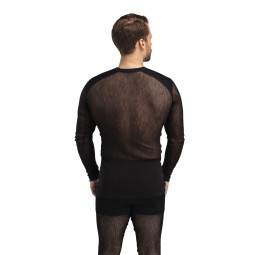 Aclima Woolnet Light Crewneck Rückansicht von Model getragen