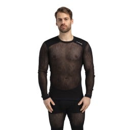 Aclima Woolnet Light Crewneck getragen von vorne