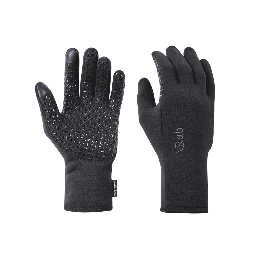 Power Stretch Contact Grip Gloves Schwarz L