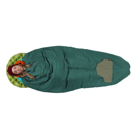 Ticket To The Moon Moonblanket Compact Forest Green als Schlafsack oder Topquilt genutzt