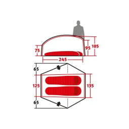 Abmessungen Wechsel Exogen 2 XL Zelt