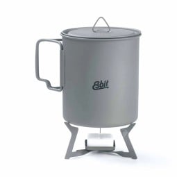 Esbit Titan Trockenbrennstoff-Kocher mit Becher beispielhaft darauf